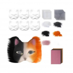 DIY Therian maskikomplekt vildist kangalehe, pl&uuml;&uuml;si, kunstkarva ja silmav&otilde;rguga, t&uuml;hi kassi mask, t&uuml;hi looma kost&uuml;&uuml;mimask poistele ja t&uuml;drukutele