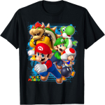 Nintendo Super Mario Luigi Bowser Pihustusv&auml;rvi T-s&auml;rk S mitmev&auml;rviline