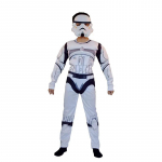 Must-valge samurai kombinesoon Must-valge s&otilde;durilihaste riided Star Warsi kost&uuml;&uuml;mid lastele Cos S
