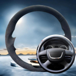 ization Car Steering Wheel Cover For Skoda Octavia Superb Fabia Octavia A5 Yeti 2009-2013 Hand Sewing Suede Car Interior Blue Thread