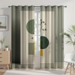 2 tk Geomeetrilise lillemustriga kardinad  pol&uuml;esterkangas  masinpestav  sobib magamistoa ja elutoa kaunistamiseks 100*130 Grommet Top 1pcs