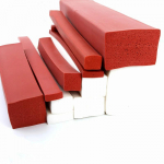 Kohandatud silikoonvahtplastist lame riba, 1 m - Tulekindel, UV-kindel ilmastikukindel tihend, kuumakindel tihend ustele ja akendele, autot&ouml;&ouml;stus 10 x 2mm punane
