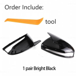 2x Rearview Mirror Cover Cap Carbon Fiber Black for Mercedes AMG C E S GLC W205 W213 W238 W222 C217 C253 X205 W253 X253 only LHD Left and Right Black