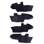 4Pcs Car erts Door Panel Armrest Cover Fit for Hyundai Santa Fe 2006 2007 2008 2009 2010 2011 2012 Black Artificial Leather