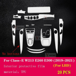 Mercedes-Benz E-klassi W213 jaoks - L&auml;bipaistev TPU kaitsekile keskkonsoolile, kriimustusvastane kleebis Left Hand Drive