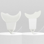 Choyu - 2 tk komplekt: Silikoonist silmameigipintsli &scaron;abloon (Erinevad kujundused) Milky White - S& Milky White - L