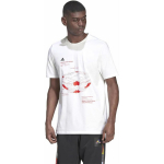 adidas X Lego Meeste Jalgpalli L&uuml;hikeste Varrukatega Graafilise Tr&uuml;kiga T-s&auml;rk, Valge S valge