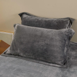 1/2 tk Paks pehme flanellist padjap&uuml;&uuml;r 48x74cm Talvine soe padjap&uuml;&uuml;r Pluss sametine padjakate Kodukaunistuseks Viska-padjad 1Pcs gray
