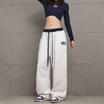 Naiste vintage dressip&uuml;ksid vabaaja Korea stiilis langevarjup&uuml;ksid Hip Hop Patchwork Joggers Streetwear Kpop p&uuml;ksid S hall