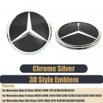Autokleeps Uus 2025 Mercedes Benzi jaoks Lame Must Tagumine Pagasiruum Embleem Logo M&auml;rk Eesmise Grilli Peegel L&auml;ikiv Uusim 3D Embleem Minu jaoks