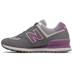 New Balance NB 574 Multicolor Textile, Synthetic Leather Low top Marathon Running Shoes Women's Purple Gray WL574LDB 37