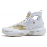 Anta KT8 KT 8 Cushioning Slip Resistant Abrasion Resistant High top Basketball Shoes Men's White Gold 512240511-1 46
