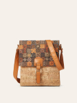 Moodne korgist naiste kott Guochao RPET koor &otilde;lakott crossbody klapp, arvutikott kott, kohandatud brown