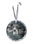 Italian Greyhound, Italian Sighthound - crystal bauble with a photo, dog photo in crystal, personalized Christmas tree ornament by Art-Dog brand puhas