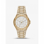 Michael Kors Suur Lennox Pav&eacute; Kuldse Tooniga K&auml;ekell MK6991 kuld