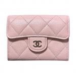 Chanel Classic Flap CF tepitud lambanahast ketiga k&auml;ekott Naiste rahakott Sakura-roosa AP0220-B10583-NS841 Basic Set (Bag+Dust Bag)