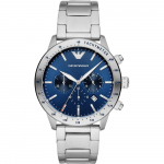 Emporio Armani Mario Sinine H&otilde;bedane Roostevabast Terasest Meeste Kvarts Kronograaf AR11306 sinine