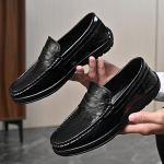 Moodsad Meeste Slip-on Mokassiinid Retro Nahast S&otilde;idujalatsid Mugavad Mokassiinid V&auml;litingimustes &Auml;rip&auml;evased Jalan&otilde;ud V&auml;litingimustes Meeste S&otilde;idujalatsid 38 must