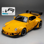 Porsche 911 993 RWB Modifitseeritud Superauto Simulatsioon Valatud Metallist ja M&auml;nguautod Helid & Valgus T&otilde;mmatav Auto 1:24 Sulamist Kollektsioonimudel