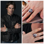 925 H&otilde;be The Vampire Diaries Damon Salvatore Lapis Lazuul Meeste S&otilde;rmus Ehted USA Suurus 8 12# 7