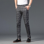 Kevad/Suvi P&uuml;ksid Meeste Vabaaja P&uuml;ksid Meeste Ruudulised Elastsed Slim Fit Mitmek&uuml;lgsed &Auml;ri Sirge S&auml;&auml;rega P&uuml;ksid 29 tumehall v&auml;rv