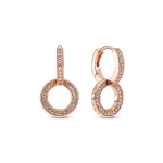 Pandora s&auml;rav kahekordne s&otilde;rmus legeeritud k&otilde;rvar&otilde;ngad Naiste k&otilde;rvar&otilde;ngad 289052C01 Box,F,Rose Gold