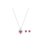 Swarovski One Seeria Kaelakee ja K&otilde;rvar&otilde;ngaste Komplekt Naiste Ehted Punane 5470602 Box (Random Color)