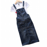 Kevad Suvi Denim Naiste Kleit L&otilde;tv Spagetirihmadega Kleit Suur Suurus Teksad Vintage Vabaaja Naiste Kleit Tunked S-5XL L sinine