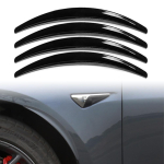 4 tk/komplekt Auto rattakaare kattepaneelid K&uuml;lgm&otilde;&otilde;dukate ribad For Tesla Model 3 2017 2018 2019 2020 2021 V&auml;lisosad black