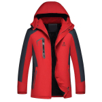 Meeste Kapuutsiga Veekindel Jakk Talvine M&auml;giRonimine Lumi Soe Jakk Softshell Kapuutsiga Paksenenud Jakk 4XL black
