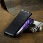 Vertikaalne klapp-telefonikott kunstnahast iPhone 17 Pro Max 16E 17Air 16 Pro 15 Plus 14 13 Mini 12 11 7 8 SE 2022 jaoks K&otilde;va PC-kattega iPhone 13 Pro Max must