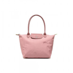 Longchamp Le Pliage Green 28 Kl&otilde;ps-t&otilde;mblukuga Sulgemine Pikk K&auml;epide &Ouml;koloogiliselt S&otilde;bralik L&otilde;uend Nahast Kaunistusega Pelmeeni Kujuline T&otilde;mblukuga K&auml;ekott Keskmine 2605919P72 Basic Set (Bag)