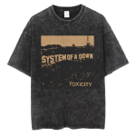 System of A Down Toxicity Albumi Graafikaga Pesemise Efektiga T-s&auml;rk Unisex Naistele Rock &Uuml;leliia Suurusega T-s&auml;rgid Unisex Vintage Alternatiivne Metall T-s&auml;rgid L black