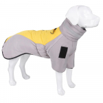 Suur koerajakk Talvine soojad koerriided keskmise suurusega koertele Veekindel lemmikloomamantel Labradori kost&uuml;&uuml;m Kuldse retriiveri vestiga kombinesoonid (YELLOW,XL) kollane