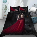 Damon Salvatore The Vampire Diaries Tekikott Padjap&uuml;&uuml;r Voodipesu Komplekt T&auml;iskasvanute Magamistoa Kaunistus Laste &Uuml;he- ja Kahekohaline Suurus 100x135cm