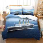Film Titanic Laev Ookean Tekikate Padjap&uuml;&uuml;r Voodipesukomplekt T&auml;iskasvanu Poiss T&uuml;druk Magamistoa Kaunistus Laste Kingitus &Uuml;he- ja Kahekohaline Suurus 173x218cm
