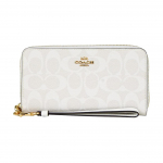 Coach T&otilde;mblukuga 19 Klassikaline Monogramm Kaetud L&otilde;uend Nahast Randmepaelaga Rahakott V&auml;ike Naiste Rahakott J&auml;&auml;valge C4452-IMRFF Basic Set (Bag+Dust Bag)