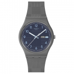 SWATCH Essentials Seeria Kvartsliikumine 30 Meetrit Veekindel Vabaaja Moodne Kell 34mm Sinine Ketas Bioloogilisest Allikast Materjalist Korpus Silikoonrihm SO28M701 sinine