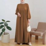 Naiste Kevad ja S&uuml;gis Suur Suurus Muslimi Pikk Kleit Pikkade Varrukatega Lihtne Vintage Kleit S