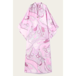 Naiste V-kaelusega Pikkade Varrukatega Abstract Prindiga L&otilde;tv A-l&otilde;ikeline Maxi Kleit &Uuml;lem&otilde;&otilde;duline Batwing Kaftan Elegantne Suvepuhkuse Pikk Kleit S white