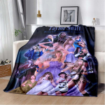 Taylor Swift Kontserdi Lilla Lava Portree Prindiga Pehme Flanell Tekk Kerge Soe Diivani Diivani Voodi Kodu Dekoor Kate Popmuusika F&auml;nnidele 80cm x 120cm