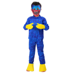 Halloween Cosplay Huggy Wuggy Kost&uuml;&uuml;mid Multikas &Otilde;udus Suur Suu Nukkude Puhkusekingitused Lapsed Etendus M&auml;nguaeg M sinine