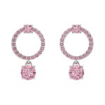 Swarovski Attract &Uuml;mmargused Rodiumiga Pinnatud Kristallk&otilde;rvar&otilde;ngad Naistele Roosa 5723565 roosa