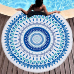 Roheline &uuml;mmargune r&auml;tik mikrokiud veeimav mandala mere rand joogamati suur r&auml;tik jooga tervendav lamamisr&auml;tikud 150cm 150x150cm blue
