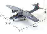 364 tk S&otilde;jaline lennuk CONSOLIDATED PBY-5A CATALINA Vesilennuk Mudel Ehitusklotsid Tehniline &Otilde;huv&auml;e Lennuk MOC Klotsid M&auml;nguasi gray