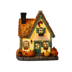 3 s&uuml;gisk&uuml;la maja komplekt, k&otilde;rvitsa miniatuurne dekoratsioon tuledega , hubane &ouml;&ouml;lamp One Size brown