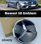 1tk Autokatte Embleem T&auml;he M&auml;rk Esikatte Logo Mercedes Benzi jaoks W204 W205 W213 X253 A B C E S CLA GLB GLC GLE GLS TB6 B-W246 2012-2019 black