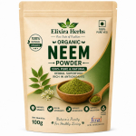 ELIXIRA HERBS Orgaaniline Neemipulber 100g | 100% Puhas ja Looduslik Neemilehepulber | Rikas Antioks&uuml;dantide Poolest | Taimne Supertoit | Tippkvaliteet | Reklaamideta