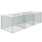 Kompostikast 1680 liitrit, 270 x 90 x 70 cm, 3-osaline, kiire komposteerija, terasest, ilmastikukindel, roheline 270 x 90 x 70 cm roheline