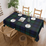 Blackwatch TARTAN Modern Armas Sinine ja Roheline Ruuduline Ristk&uuml;likukujuline Laudlina Lauakate Festivali Peo Kaunistusteks Lauakate 54*72inch(137cm*183cm） black